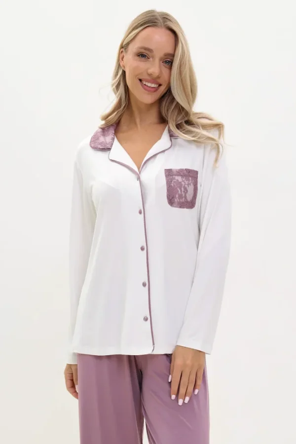 Damenpyjama aus Bambus CLAUDIA