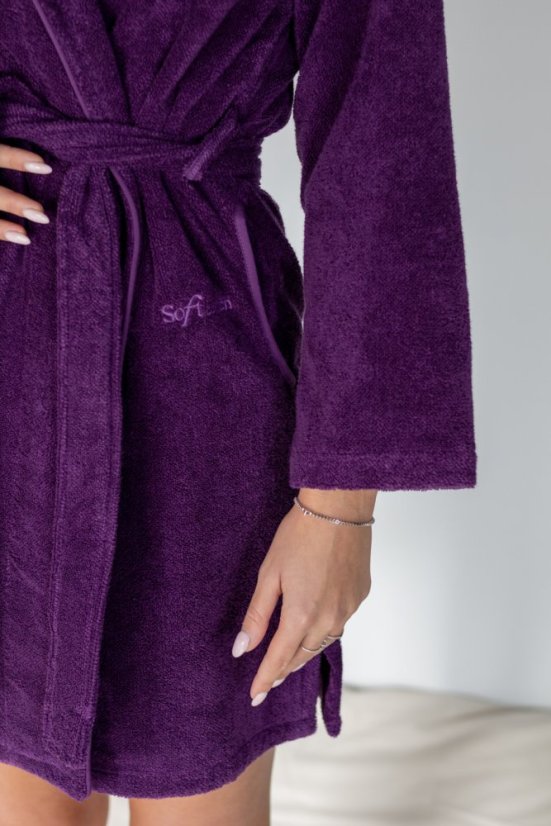 Kurzer Damenbademantel LILLY in einer Geschenkverpackung + Handtuch