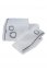 Męski szlafrok SEHZADE w ozdobnym opakowaniu + ręcznik + kapcie - Rozmiar: XL + kapcie (42/44) + ręcznik + box, Kolor: Śmietankowy / złoty haft