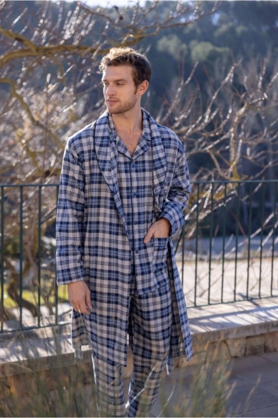 Herrenbademantel aus Flanell LUCAS