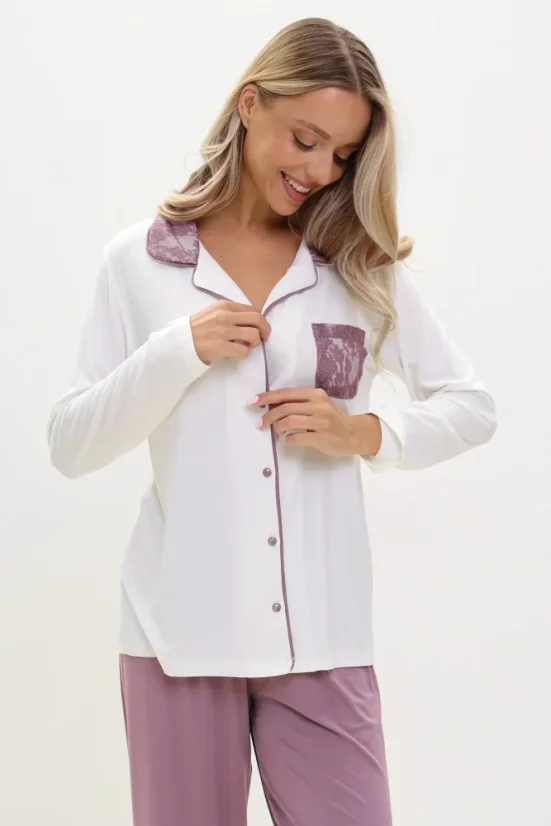 Damenpyjama aus Bambus CLAUDIA
