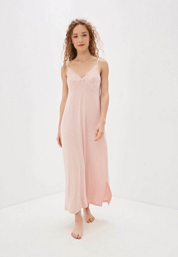 Bambusowa koszula nocna damska VERONA - Rozmiar: XL, Kolor: Różowy