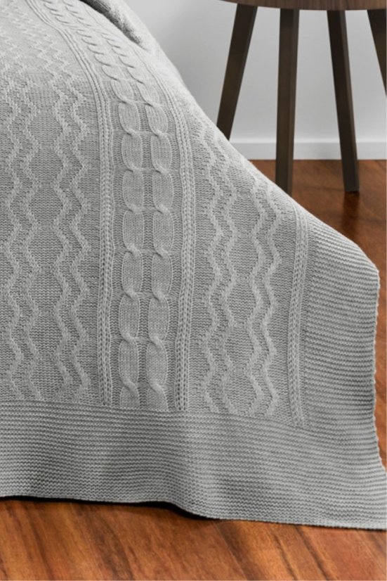 Cuvertură de pat din lână SPARSE în set cadou