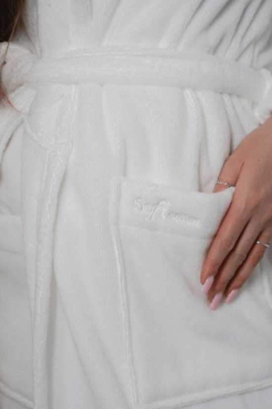 Unisex župan MICRO COTTON v dárkovém balení + papuče - Velikost: XXL + papučky (42/44) + dárkové balení, Barva: Bílá