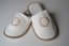 Pánske papučky SEHZADE - Veľkosť: 28 cm (vel.40/42), Farba: Biela / strieborná výšivka