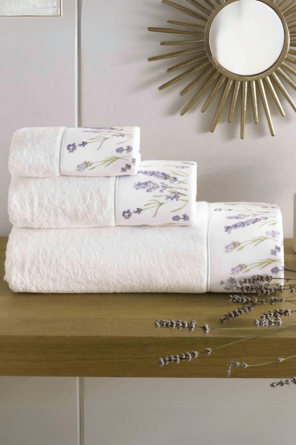 Darilni set brisač in kopalnih brisač LAVENDER GARDEN, 3 kosi
