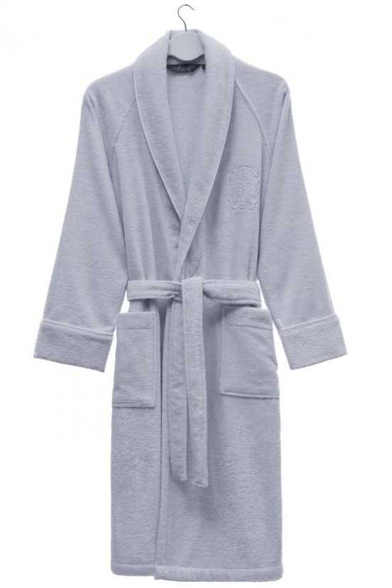 Modalový unisex župan DELUXE - Veľkosť: L, Farba: Svetlo modrá