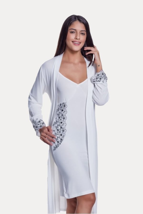 Koszula nocna damska OLIVIA ze szlafrokiem