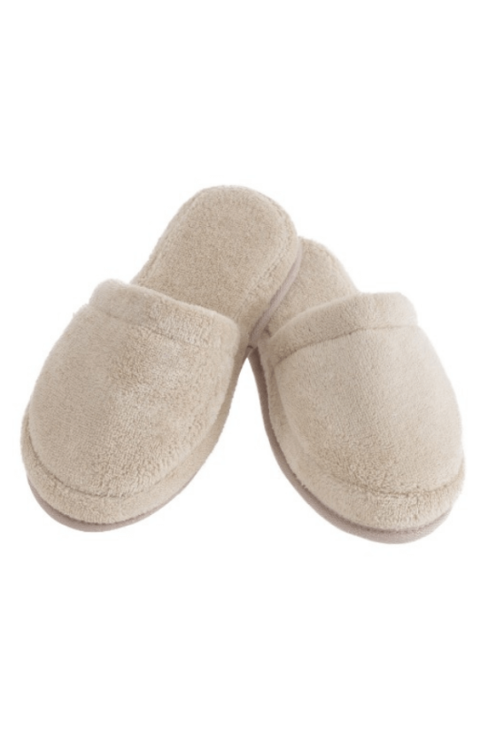 Halat unisex MICRO COTTON în cutie cadou + papuci - Mărime: S + Papuci de casa (36/38) + cutie cadou, Culoare: Alb crem / Ecru