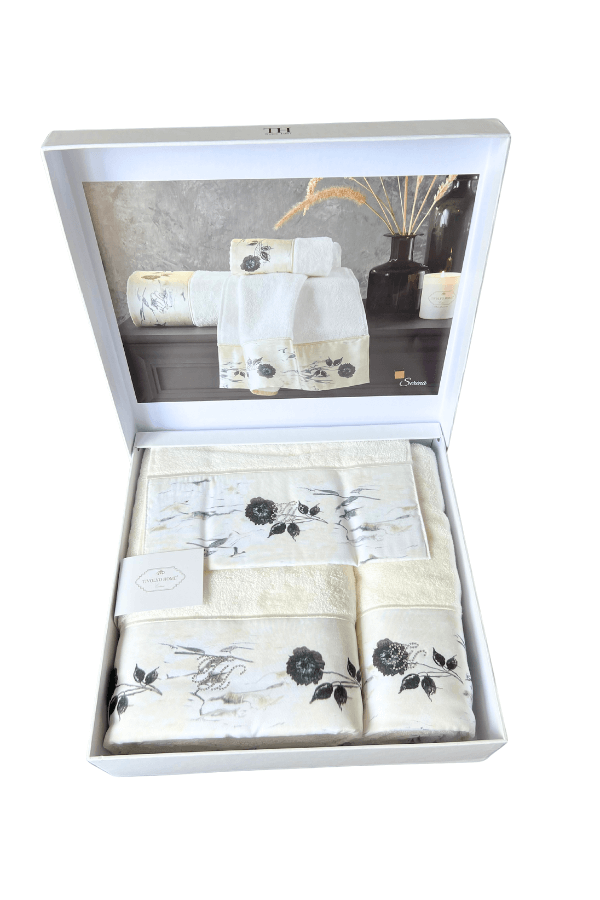 Set cadou de prosoape și prosop de corp SERENNA, 3 buc