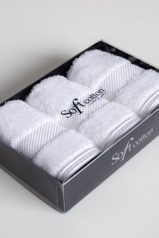 Zestaw podarunkowy małych ręczników DELUXE, 3 szt - Kolor: Biały