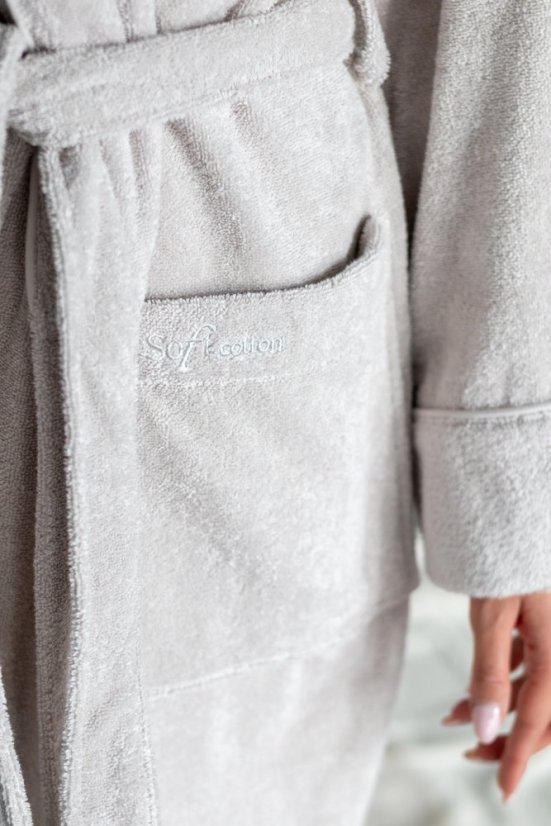 Modalový unisex župan DELUXE - Veľkosť: L, Farba: Svetlo modrá