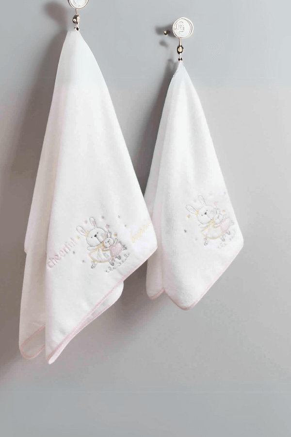 Podarunkowy zestaw ręczników dla dzieci BUNNY, 2 szt