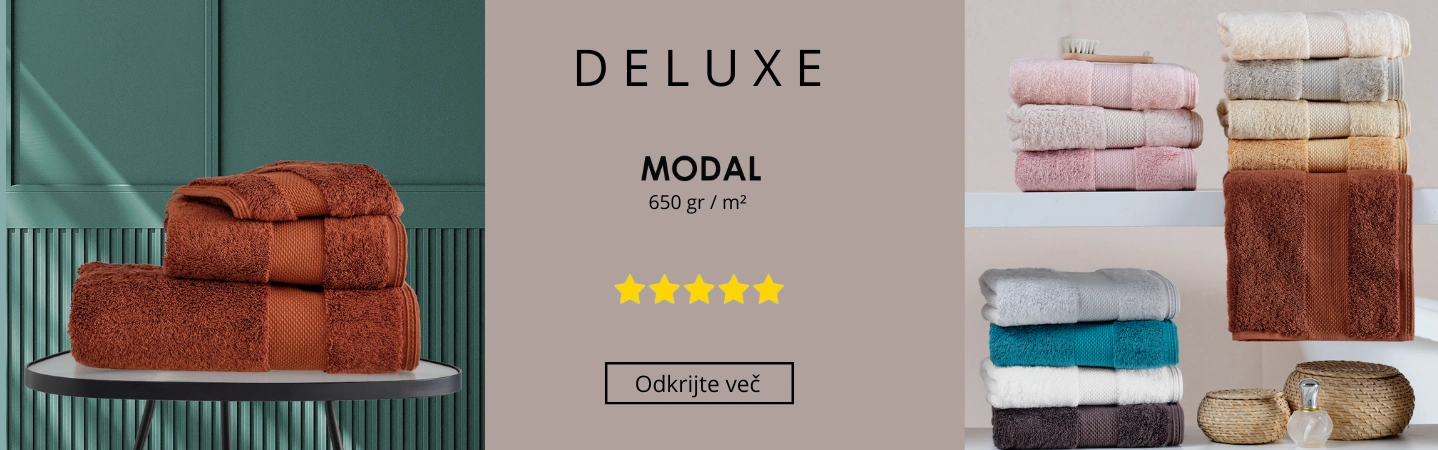Luksuzni kopalni plašči, brisače in kopalne brisače DELUXE z visoko gramaturo