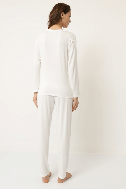 Damenpyjama aus Bambus ALESSA - Größe: XL, Farbe: Dunkelblau / Navy