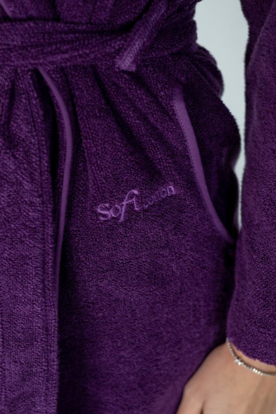 Kurzer Damenbademantel LILLY in einer Geschenkverpackung + Handtuch