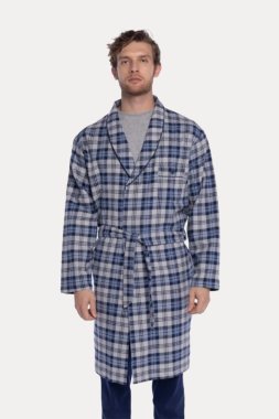 Męski flanelowy szlafrok LUCAS