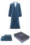 Herrenbademantel LORD + Handtuch + Badetuch + box - Größe: XXL, Farbe: Blau / Blue