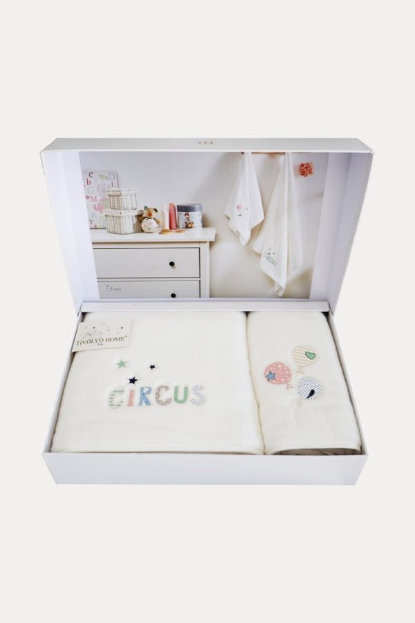 Bērnu dāvanu komplekts ar dvieli un vannas dvieli CIRCUS, 2 gab.
