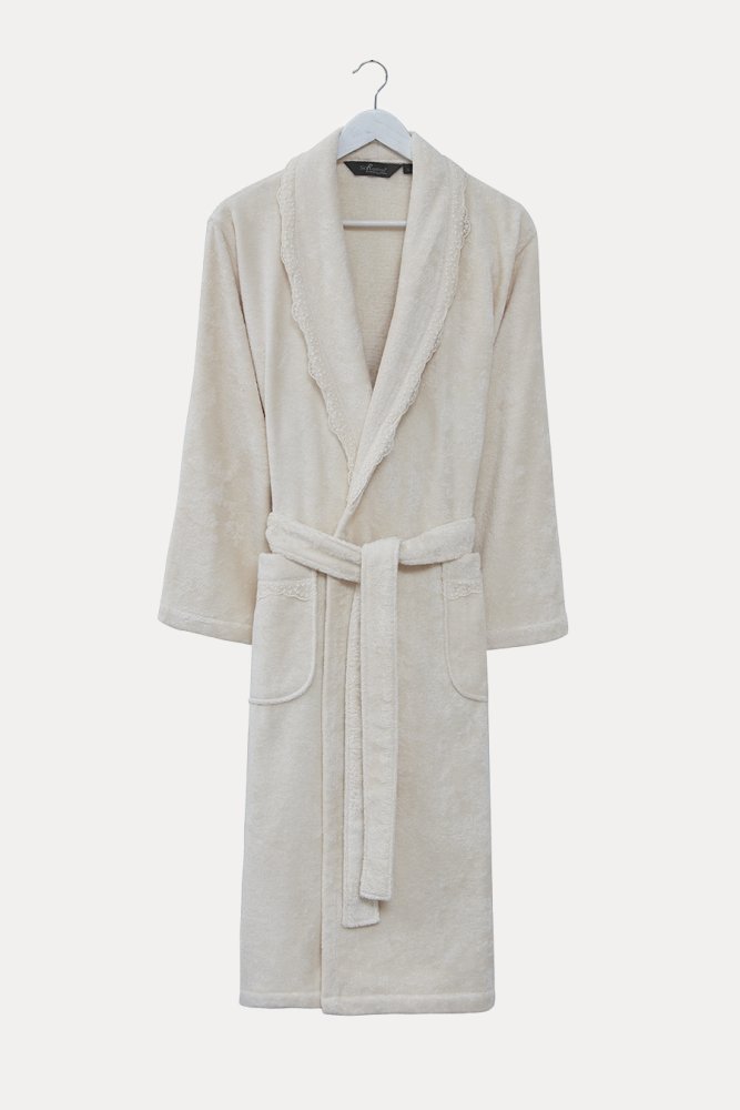 Elegancki szlafrok STELLA z koronką