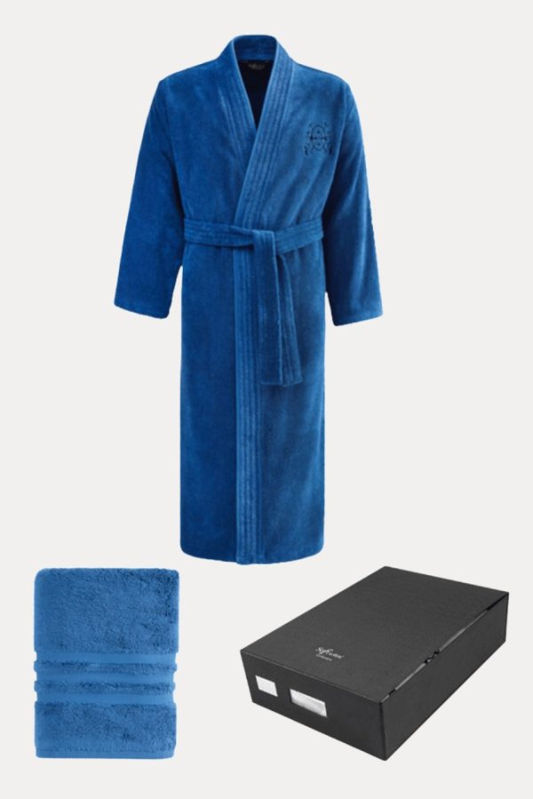 Herrenbademantel SMART in einer Geschenkverpackung + Handtuch