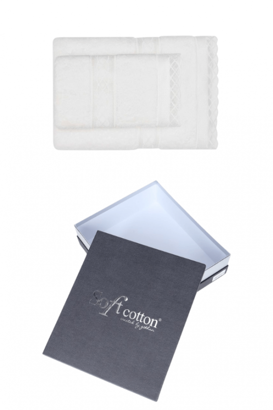 Podarunkowy zestaw ręczników SELYA - Kolor: Śmietankowy