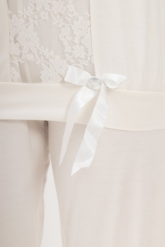 Damenpyjama aus Bambus SERENA - Größe: M, Farbe: Beige