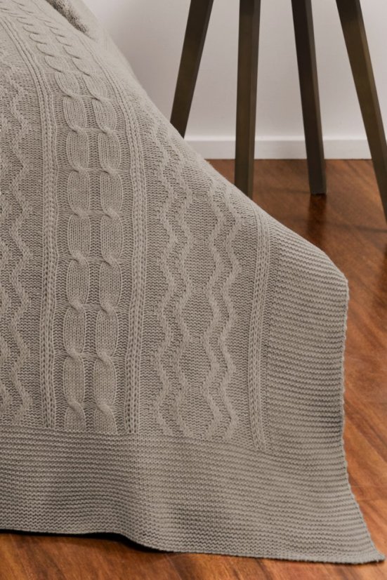 Cuvertură de pat din lână SPARSE în set cadou