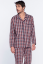 AKIM férfi pizsama - Méret: L, Szín: Bordó