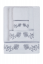 Kleines Handtuch DIARA 30 x 50 cm - Farbe: Weiß-Stickerei in Grau / Grey embroidery