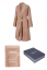 Župan SELYA + ručník + osuška + dárkový box - Velikost: S, Barva: Bronzová