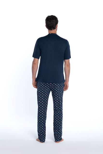 Pijamale pentru bărbați TOMAS - Mărime: M, Culoare: Albastru închis / Navy