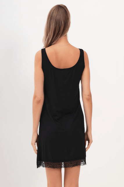 Damennachthemd aus Bambus LISA - Größe: L, Farbe: Schwarz / Black