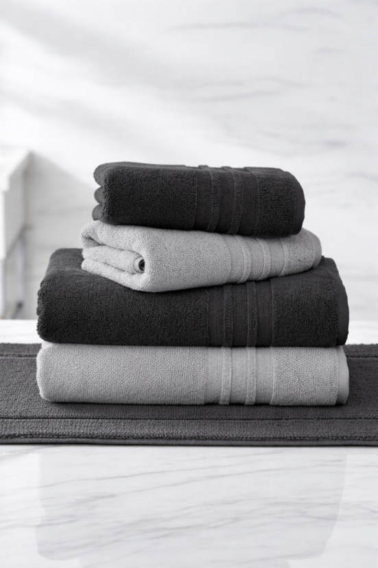 Výhodná sada uterákov PRESTIGE + kúpeľňová predložka NODE