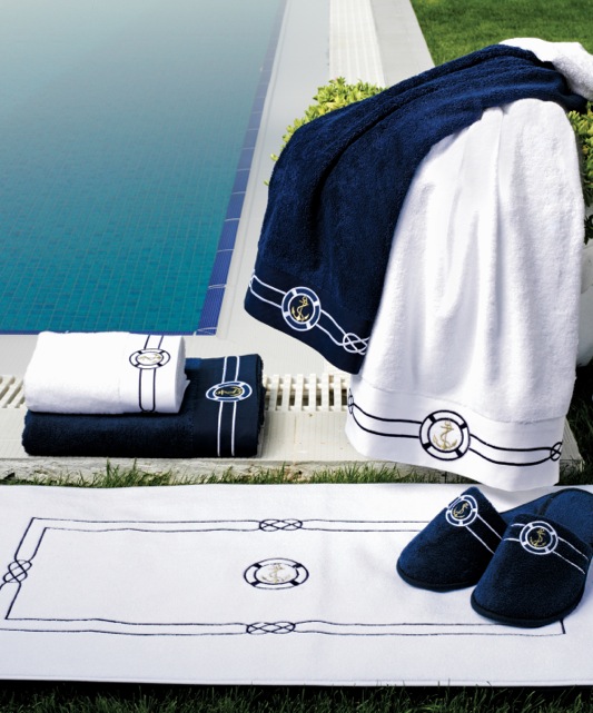 Ręcznik kąpielowy MARINE MAN 85x150cm - Kolor: Ciemnoniebieski