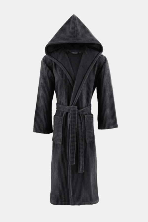 Unisex-Bademantel STRIPE mit Kapuze