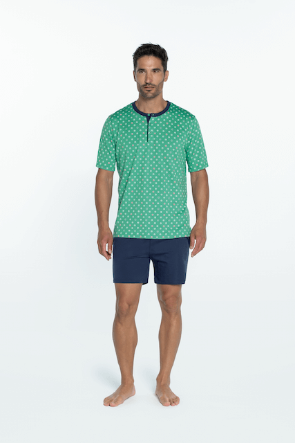 Herren Pyjamas XAVIER - Größe: L, Farbe: Grün / Green