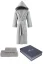 Unisex župan STRIPE + ručník + osuška + dárkový box - Velikost: L + ručník + osuška + box, Barva: Khaki
