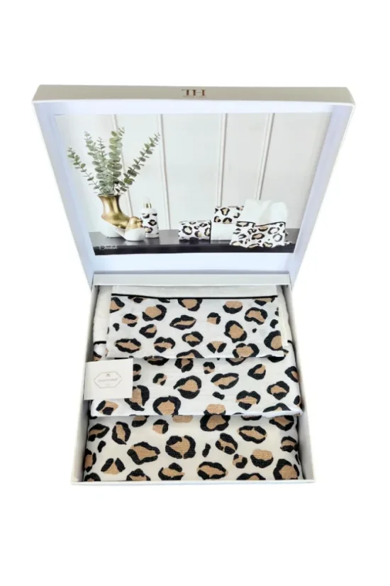 Set cadou de prosoape și prosop de corp CHEETAH, 3 buc