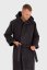 Unisex-Bademantel STRIPE mit Kapuze - Größe: M, Farbe: Grau / Grey