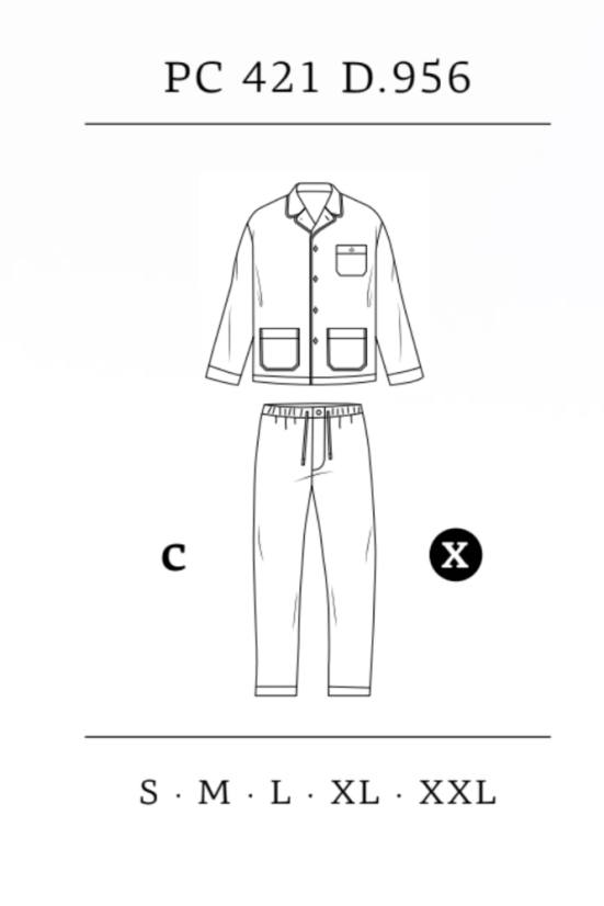 Muška flanelska pidžama FRANCISCO