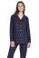 Pijama din flanel pentru femei GEMA - Mărime: XL, Culoare: Albastru închis / Navy