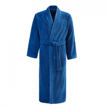 Ein Frottier-Bademantel im Kimono-Stil - Größe - L + Handtuch 50x100cm + Box