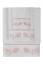 Badetuch DIARA 85x150 cm - Farbe: Weiß-Stickerei in Menthol / White-mint embroidery