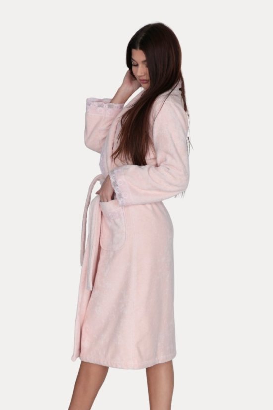 Halat elegant pentru femei FREYA, in cutie cadou - Mărime: L, Culoare: Alb crem / Ecru