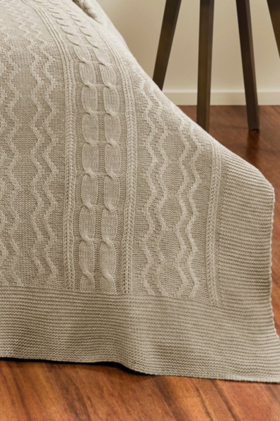 Cuvertură de pat din lână SPARSE în set cadou