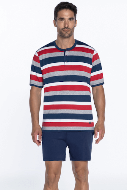 Pánske  pyžamo CHRISTIAN - Veľkosť: L, Farba: Tmavo modrá