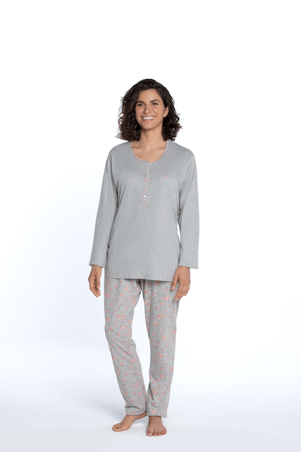 Pijamale femei DOLORES - Mărime: L, Culoare: Gri deschis / Light Grey