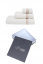 Podarunkowy zestaw ręczników CHAINE, 3 szt - Kolor: Biały / beżowy haft