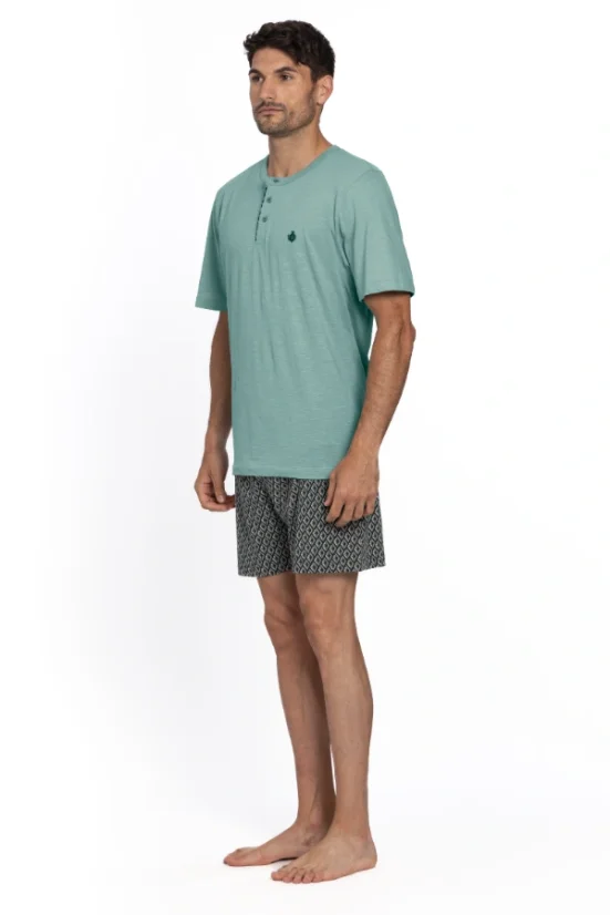 Pánské pyžamo krátké JORGE - Velikost: 4XL, Barva: Zelená